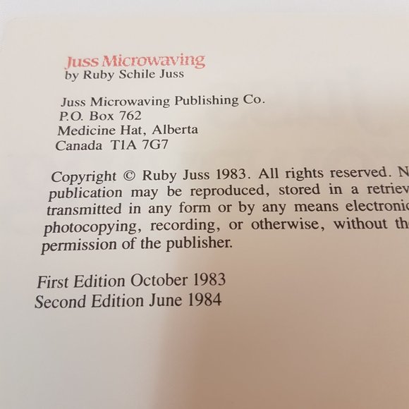 Vintage JUSS MICROWAVING Cookbook Volume 1 by Ruby Juss Black Cover - Picture 10 of 16